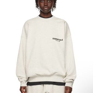 Essentials Women's Cream Crewneck Sweater